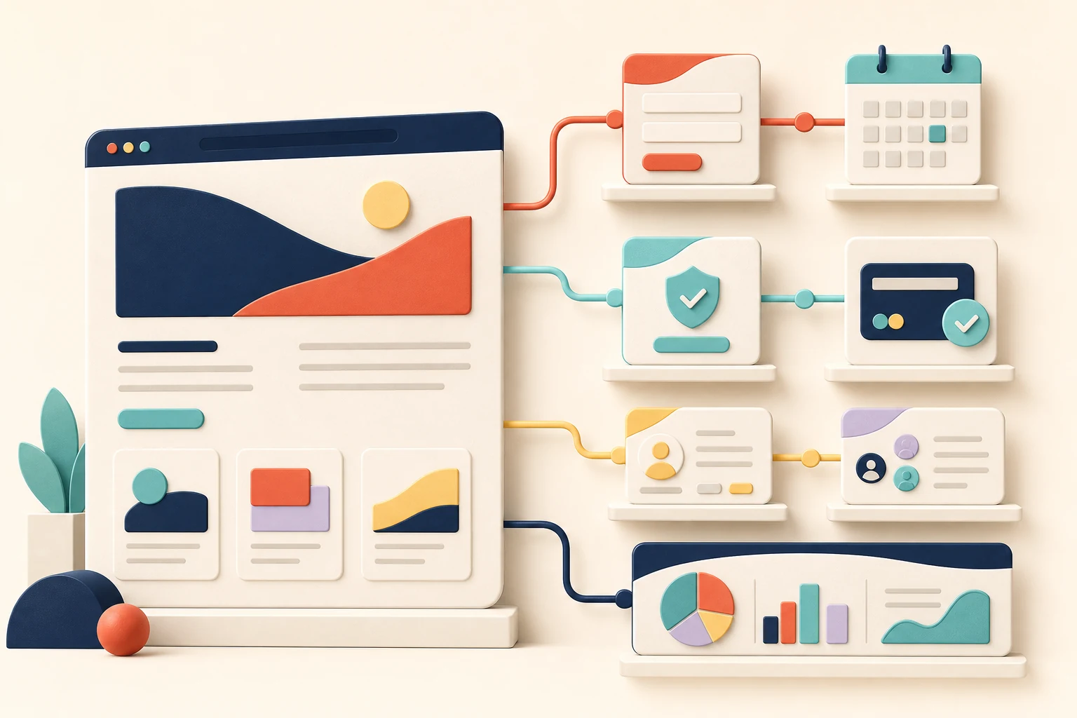A website connected to enquiries, booking, payments, and business operations