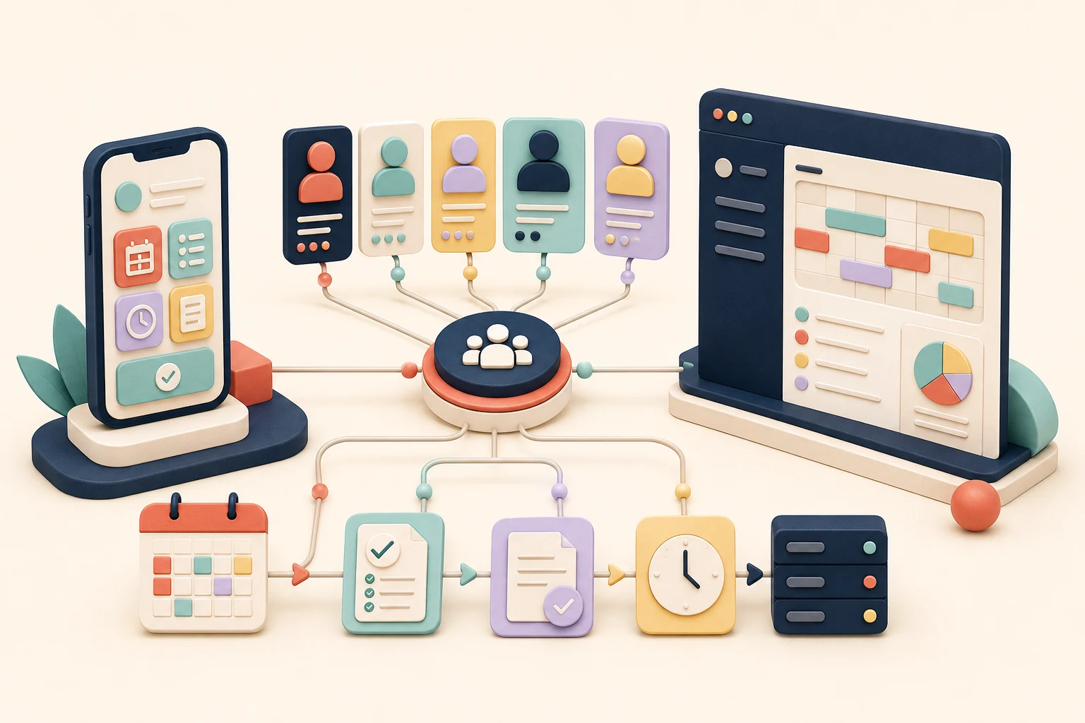 A staffing platform connecting RecMan data with workers, documents, schedules, and back-office systems